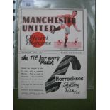 Manchester United 1936-37 Programme v. Derby County, dated January 2nd, 1937 (rusty staples).