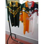 Rugby League, Australia player autographs circa 2001 of nine players (unverified) black pen signed