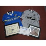 Everton Autographs, approximately thirteen black pen signed on a grey away shirt circa 2004, bearing