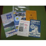 Handbooks - Cardiff City 1952-53, Newport County 56-57, Doncaster 81-82, etc. (5)