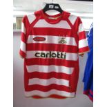 Doncaster Rivers 'Streetwise' Home Shirt Bearing 'Carlotti' Logo.