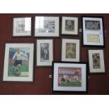 Autographs of Pre 1970's Footballers, including Stanley Matthews, Wilf Mannion, Bert Trautmann,