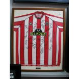 Sheffield United Le Coq Sportif Home Shirt, with 'Blades' logo, black pen multi signed, including