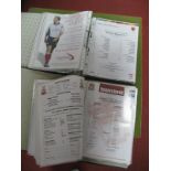 Bradford City Team Sheets, home and away 1997 - 2005, large quantity in two folders