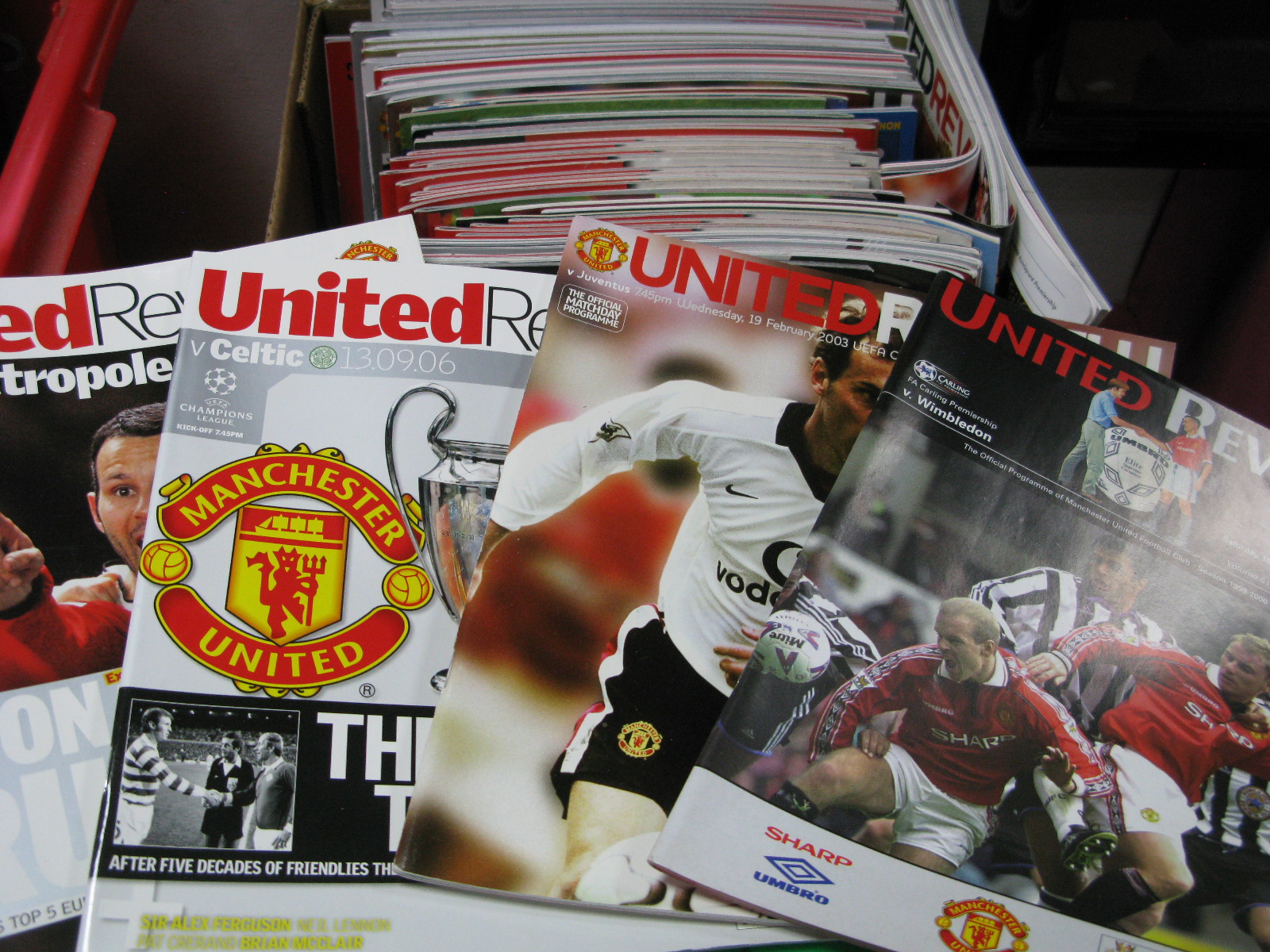 Manchester United Programmes 1990's 2000's, including Champions League:- One Box