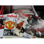 Manchester United Programmes 1990's 2000's, including Champions League:- One Box