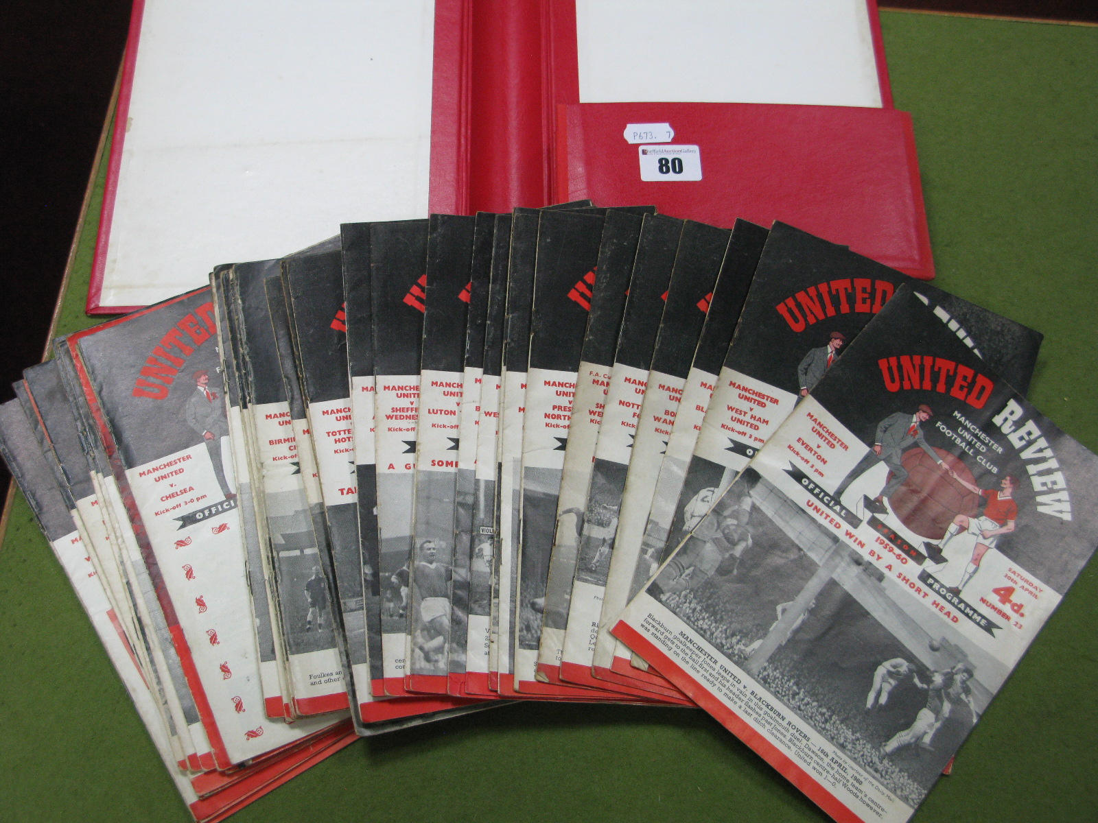 1959-60 Manchester United Home Programmes, twenty three issues including v. Real Madrid, 1960-61