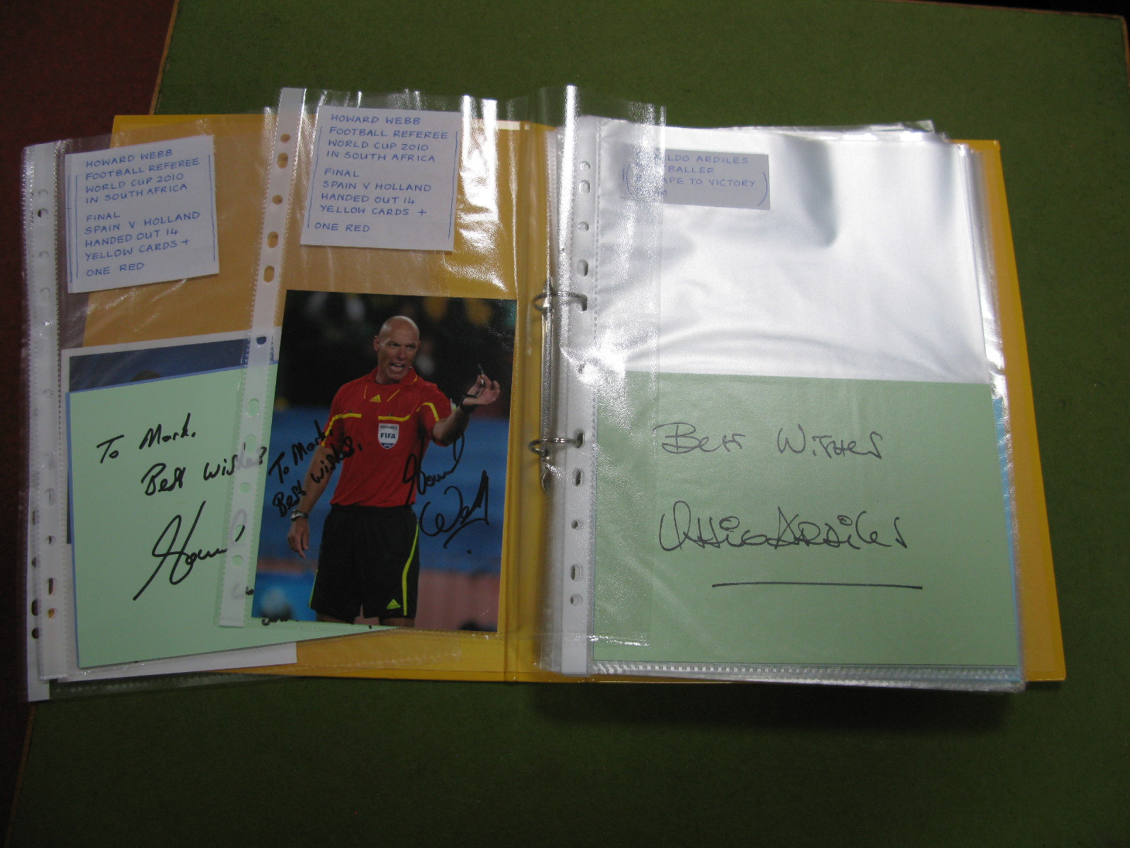 Football Autographs - Pele, Ossie Ardiles x 2, Geoff Hurst, Gordon Banks, Nobby Stiles x 2, Ray