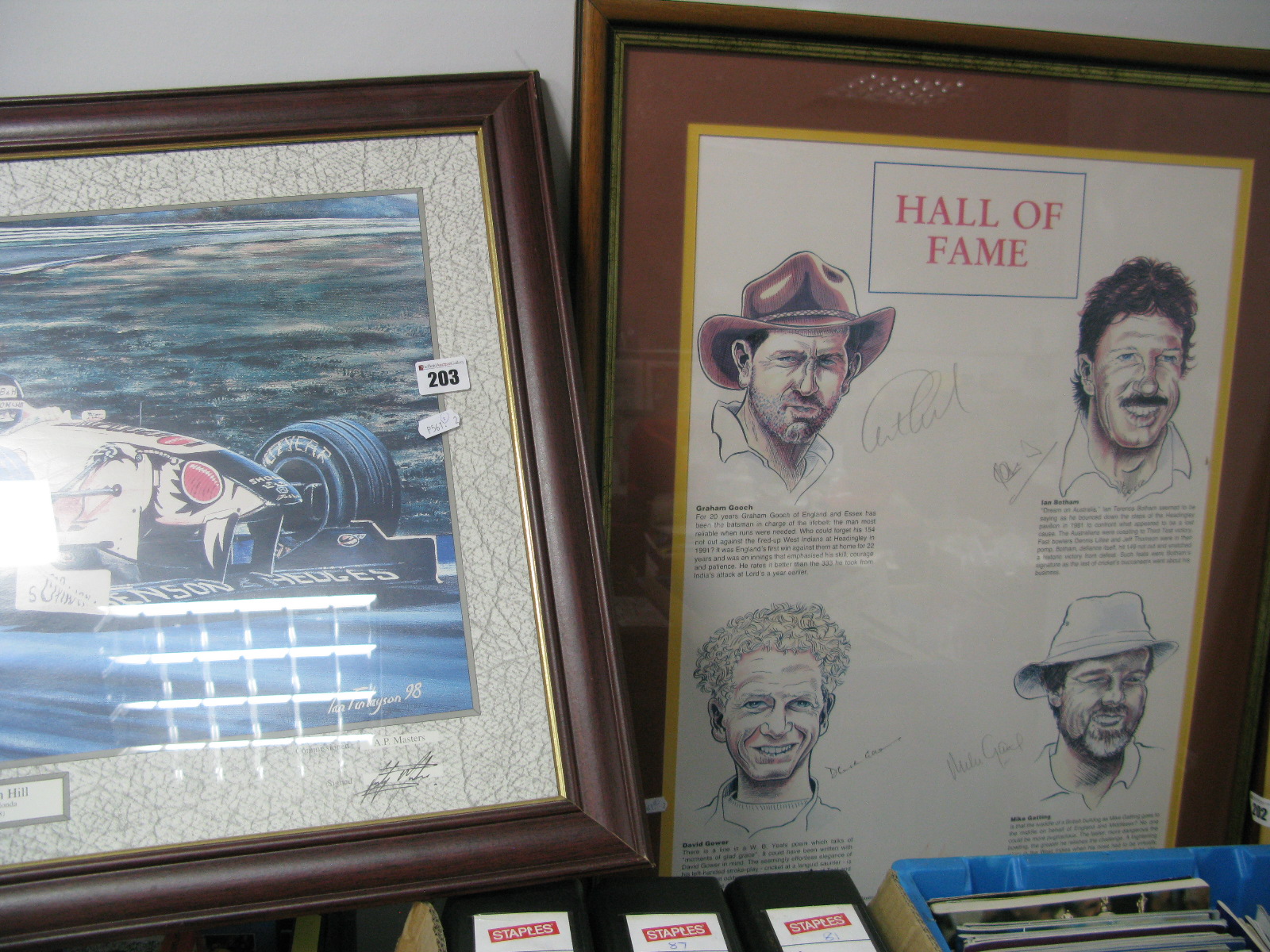 Cricket 'Hall of Fame' Limited Edition Print, of 300, produced by Dave Watson International,