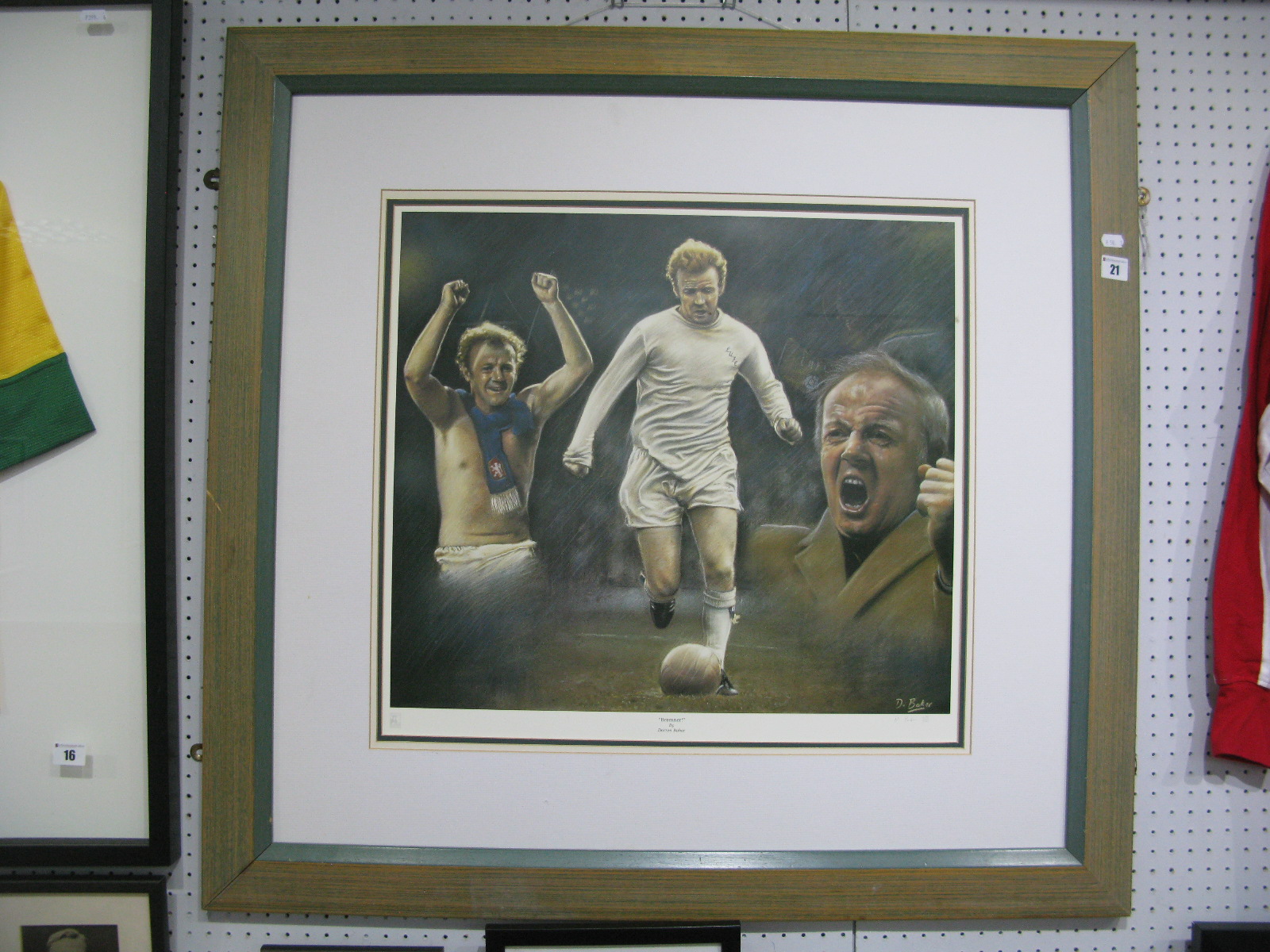 'Bremner' Coloured Limited Edition Print of 500, by Darren Baker, pencil signed by artist, 46.5 x