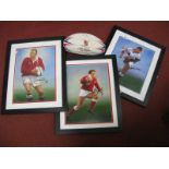 Rugby Union, autographs Gareth Davies, Rob Andrew, Neil Jenkins (unverified) black pen signed on a