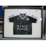 Leicester City Autographs, nine visible black pen signatures - unverified, on the front of a Puma