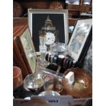 Eight Watches and Stand, Lustre condiment set, Hutton plated bowls, costume jewellery, terracotta