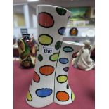 A Lorna Bailey 'Double Dotty' Vase, 29cm high (a/f).