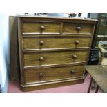 XIX Century Mahogany Chest of Drawers, 120cm wide x 16cm high, the top with a moulded edge, two
