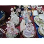 Royal Worcester Set of Four 'The Graceful Arts', China figurines 'Poetry', Painting', 'Music',