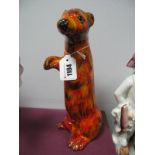 An Anita Harris Pottery Model of a Meerkat, gold signed to underside, 29cm high.