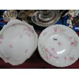 Haviland Limoges Porcelain Dessert Service, circa 1900 of twenty pieces, with pink floral