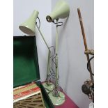 Two Iron Weighted Angle Poise Lamps, untested sold for parts only