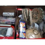 A Quantity of Kitchenware, including kettle, place mats.
