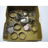 A Mixed Lot of Assorted "925" and Other Jewellery, including skull rings, Celtic style band rings, a