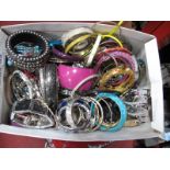 A Large Selection of Costume Bangles, including Celtic designs, bead embellished, etc:- One Box