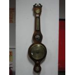 A XIX Century Rosewood Five Dial Barometer, by W. Harrison of Hexham.
