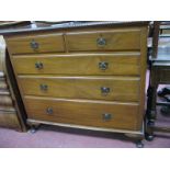 A XX Century Mahogany Chest of Drawers, with low back gadrooned edge, two short drawers, on three