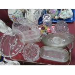Murano Glass Clown, Avocado dishes, tazza, vases, etc:- One Tray