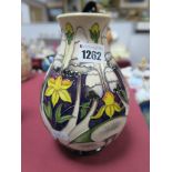 A Moorcroft Pottery Vase, painted in the RSPB 'A Clouded Clearing' pattern designed by Vicky Lovatt,