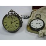 Fattorini & Sons Bradford; A Hallmarked Silver Cased Openfaced Pocketwatch, the signed dial with