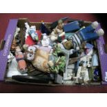 Wooden Christmas Decorations, other Christmas decorations and religious figures etc:- One Box