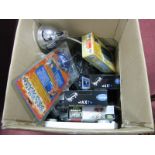 Digital TV Receiver, desk lamp, Salter scales, battery charger, etc:- One Box - (Untested: sold