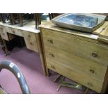 Russell of Broadway Mid XX Century Chest of three drawers, 91.5cm wide, a matching dressing