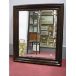 A XIX Century Rosewood Framed Bevelled Wall Mirror.