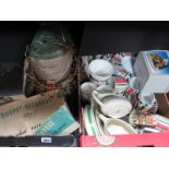 Morphy Richards Hair Dryer, cake tin, cameras and equipment, Washington and other dinner ware