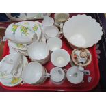 Bell China Tea Service, Minton "Marlow" Jardiniere Old Country Roses jam pot etc:- One Tray
