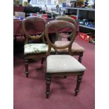 A XIX Century Set of Eleven Harlequin Balloon Back and Crown Top Chairs, (one damaged)