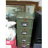 Large Quantity of Projector Slides, in four green metal Veteran Series drawers.