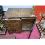 An Early XX Century Japanese Parquetry Wooden Jewellery Box as a Desk, three sectional, four graduat