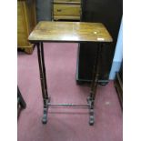 A XIX Century Rosewood Occasional Table, with bamboo effect supports, to rectangular top, on