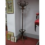 A XX Century Bentwood Coat and Umbrella Stand, 193cms high.