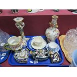 Meissen Blue White Cup-Saucer, (with cross swords 6ADD on base), Oriental vase with crackle