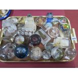 An Early XX Century and Later Paperweights:- One Tray