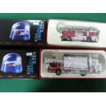 Two Corgi 'Nine Double Nine' 1:50th Scale Diecast Model Fire Service Vehicles, including #CC10305