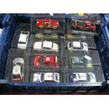 Twelve 1:43rd Scale 'Pieceworks' Diecast Model Rally Cars, including Fiat 124 Abarth, Ford Escort