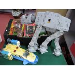 A Quantify of Original Star Wars Trilogy Plastic Space Vehicles and Similar, including AT-AT, mini