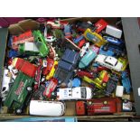 A Quantity of Loose Diecast Model Vehicles, by Matchbox, Britains, Corgi and other, playworn.