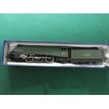 A Hornby Dublo Two Rail 4mm Class A4 4-6-2 Steam Locomotive and Eight Wheel Tender, BR green "Golden