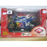 A Guiltoy 1:10th Scale? Diecast Model MotoGP Yamaha YZR500 Gary McCoy Team Red Bull Yamaha, boxed.